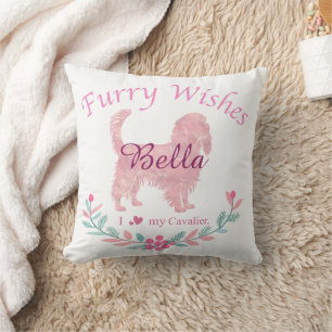 Weiches Pastellrosa Cavalier   Personalisiertes We Kissen