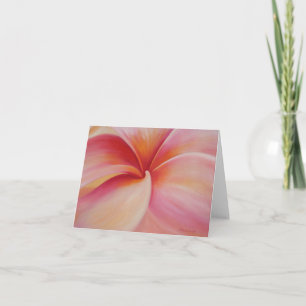 Weiches Plumeria-Blumen-Kunst notecard Feiertagskarte