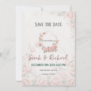 Weiches Romantisches Papiergarten Save the Date