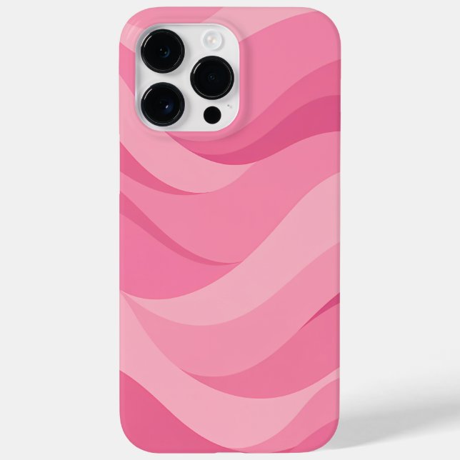 Weiches Rosa abstraktes Wellenmuster Case-Mate iPhone Hülle (Rückseite)