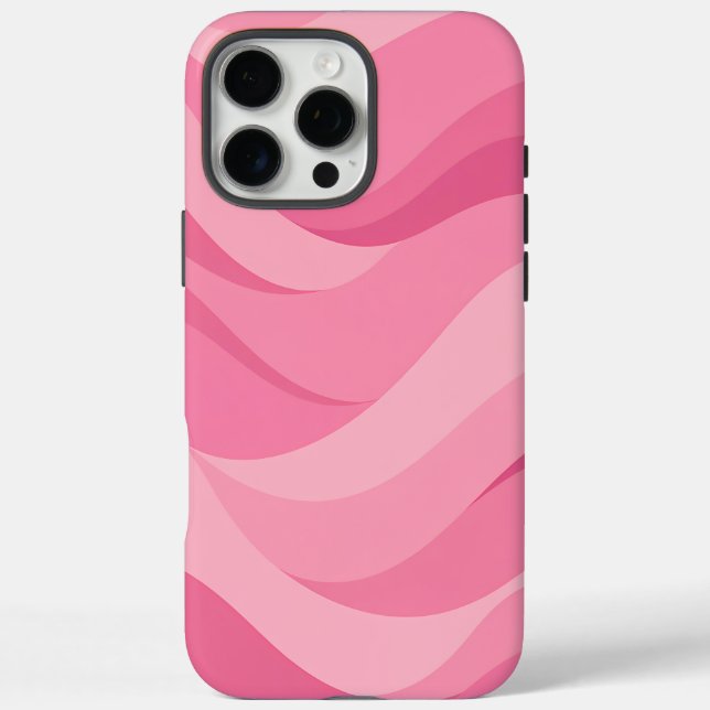 Weiches Rosa abstraktes Wellenmuster Case-Mate iPhone Hülle (Rückseite)