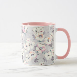 Weiches rosa Aquarell-Muster Tasse