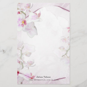 Weiches rosa Blumen Briefpapier