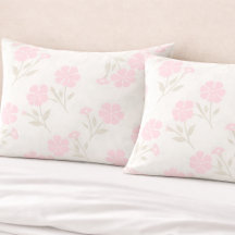 Weiches rosa Blumenkissenbezug