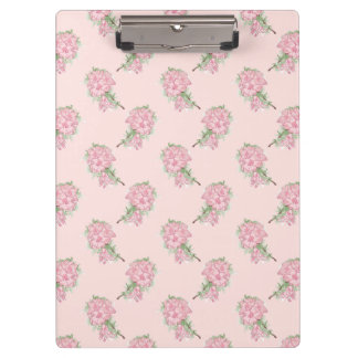 Weiches Rosa Blumenmuster | Romantische Blume Klemmbrett