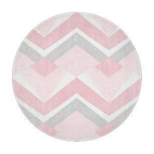Weiches Rosa Chevron Geometrisch Schneidebrett