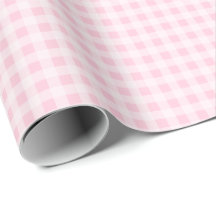 Weiches rosa Gingham-Geschenkpapier