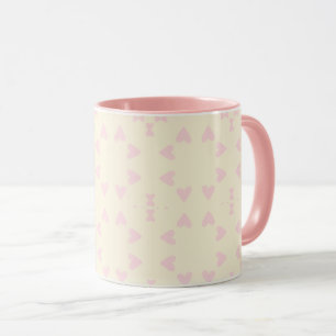 Weiches Rosa-Herzmuster – Süßes ästhetisches nahtl Tasse