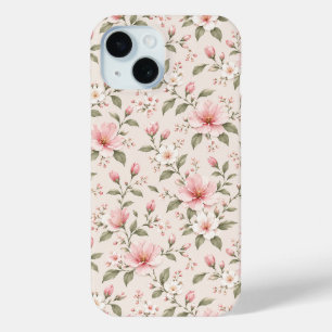 Weiches Rosa Kirschblüten Florales Nahtloses Muste Case-Mate iPhone Hülle