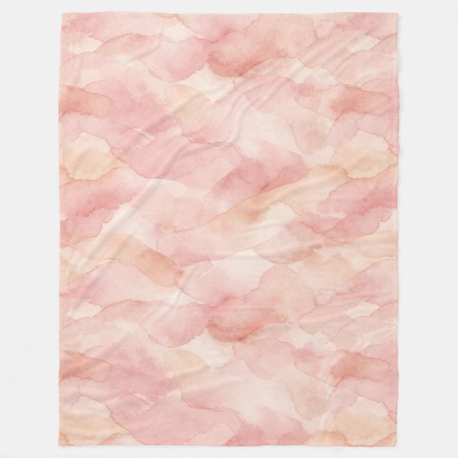 Weiches Rosa modernes abstraktes Designmuster Fleecedecke (Vorderseite)