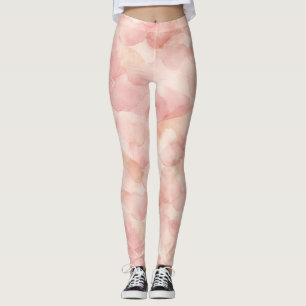 Weiches rosa modernes abstraktes Designmuster Leggings