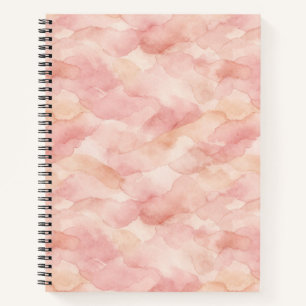 Weiches Rosa modernes abstraktes Designmuster Notizbuch