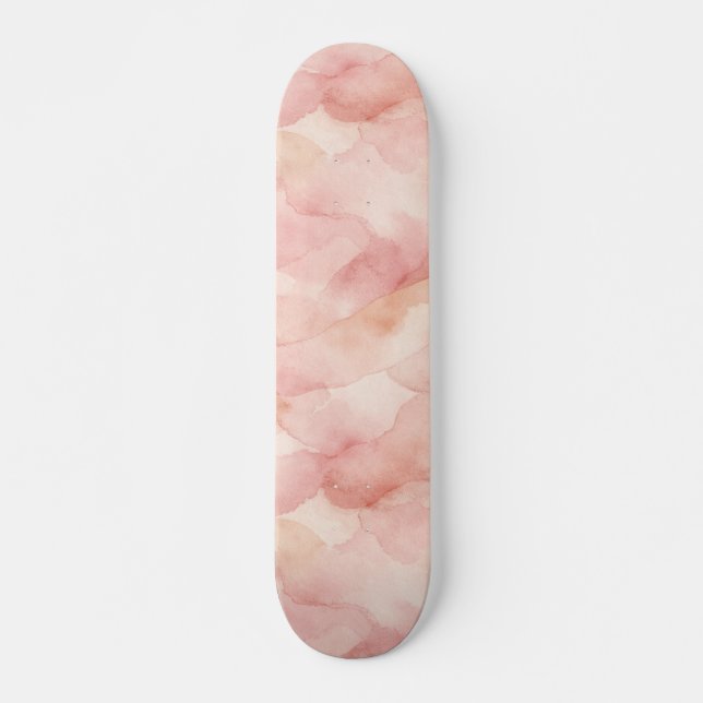 Weiches Rosa modernes abstraktes Designmuster Skateboard (Vorne)