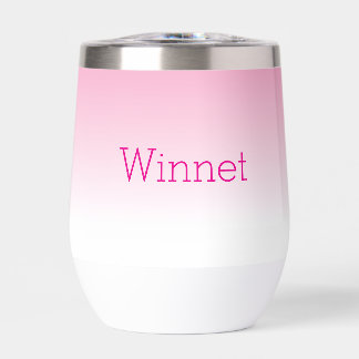 Weiches Rosa Ombré-Weinbecher