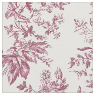 Weiches rosa Rosen-Toile-Muster Stoff
