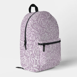 Weiches Rosa-Rosenmuster Bedruckter Rucksack