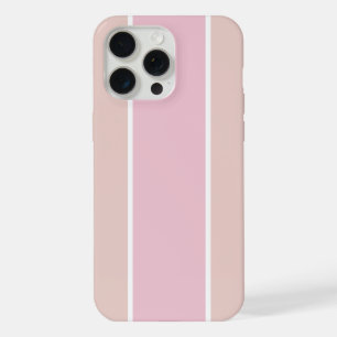 Weiches Rosa und Beige Vertikalstreifenmuster iPhone 15 Pro Max Hülle