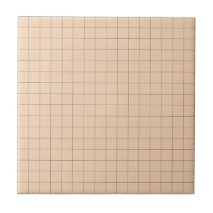Weiches Rosa und Grün Kariert Retro-Minimalist Fliese