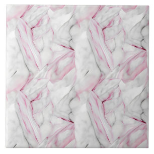 Weiches rosa und weißes Marmor Fliese