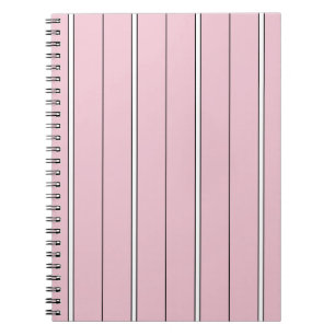 Weiches Rosa Vertikalstreifenmuster Minimal Notizblock