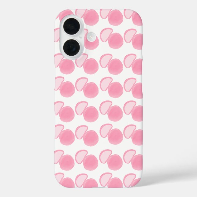 Weiches rosa Wasserfarbe-Polka-Punkt-Muster Case-Mate iPhone Hülle (Rückseite)