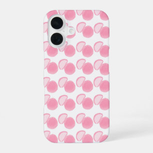 Weiches rosa Wasserfarbe-Polka-Punkt-Muster iPhone 16 Hülle