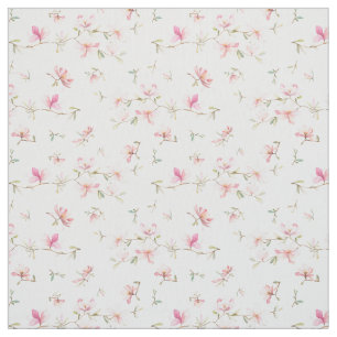 Weiches rosa Watercolor-Blumen-Muster Stoff