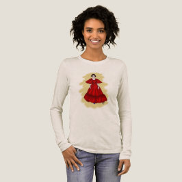 Weiches rotes Kleid und fließende Mode-Vibes Tri-Blend Shirt