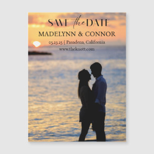 Weiches Script-Foto Save the Date Magnetkarte Magneteinladung