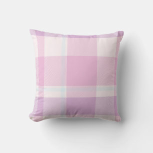 Weiches und elegantes Pastell-Rosa-Karomuster Kissen