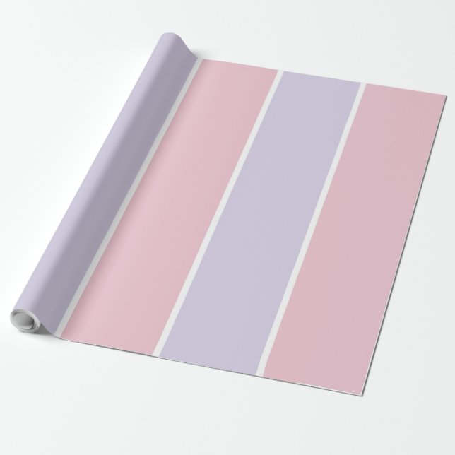 Weiches vertikales Streifenmuster-Design Geschenkpapier (Ungerollt)