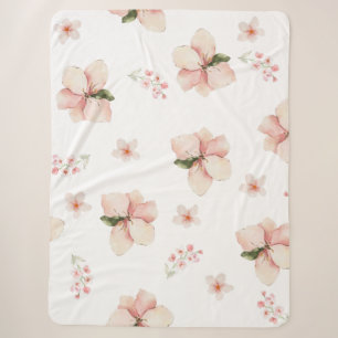 Weiches Wasserfarben-Blumen-Nahtlosmuster Sherpadecke