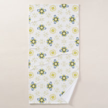 Weiches Wasserfarben-Blumenfliesenmuster
