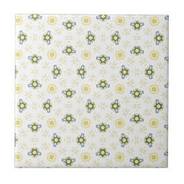 Weiches Wasserfarben-Blumenfliesenmuster Fliese