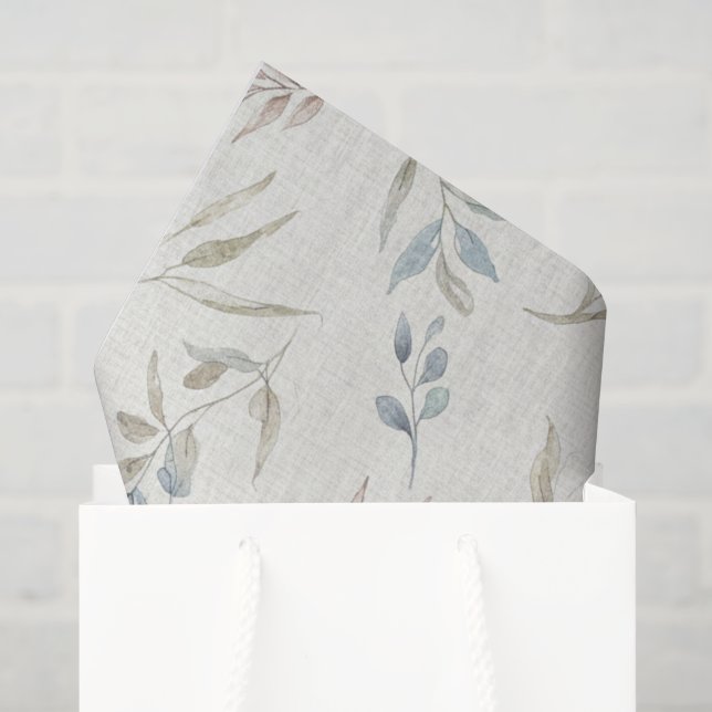 Weiches Wasserfarben-Eukalyptus Seidenpapier (Geschenktüte)