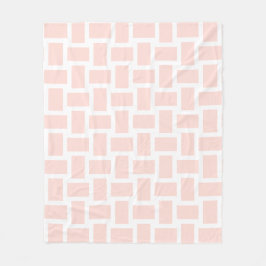 Weiches Weiß- und Pastellrosa-Weaven-Design Fleecedecke