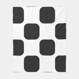 Weiches Weiß- und Pitchpastellmuster Fleecedecke