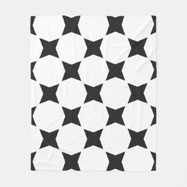 Weiches Weiß- und Pitchpastellmuster - Sternmuster Fleecedecke
