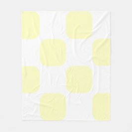 Weiches, weißes und gelbes Pastell-Muster Fleecedecke