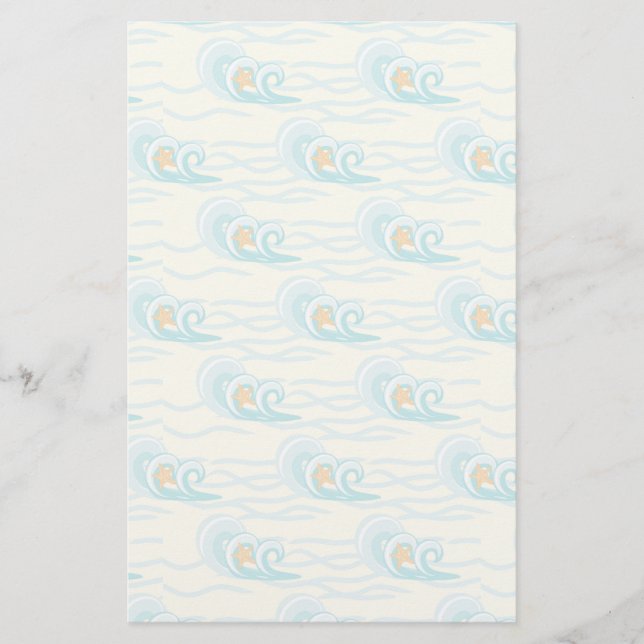 Weiches Wellen-Muster Briefpapier (Vorderseite)