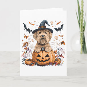 Weiches Wheaten Terrier Pumpkin Halloween als Karte