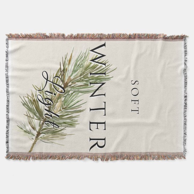 Weiches Winterlicht mit Kiefernzweig Decke (Vorderseite)