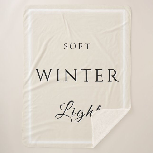 Weiches Winterlicht Sherpadecke (Vorderseite)