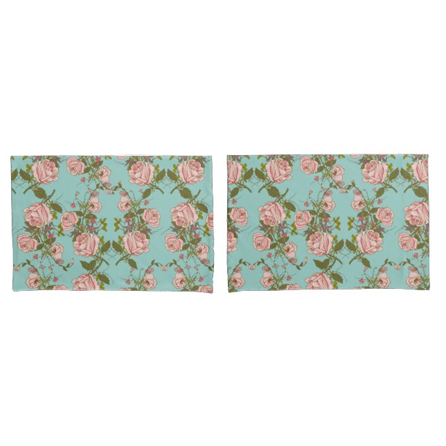 Weichfloral Kissenbezug (Vorderseite-Set)