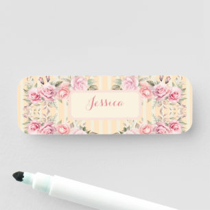 Weichgelb gestreift namensschild