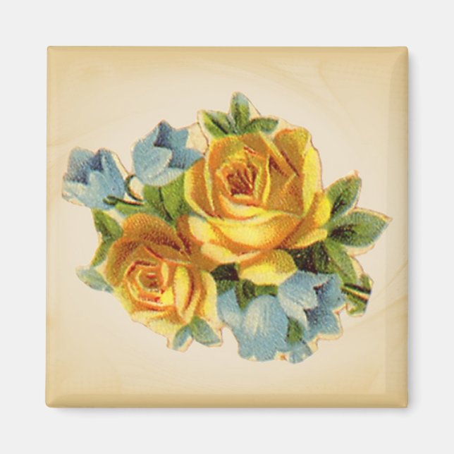 Weichgelbe Rosenmagnete Magnet (Vorne)