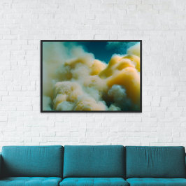 Weichgelbe Wolken Leinwanddruck