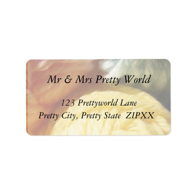 Weichkästen aus Garn Adressaufkleber (Vorne)