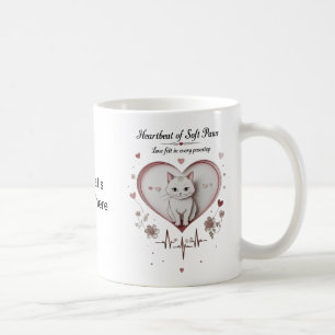 Weichpfähle, warme Herzen - Niedliche Katzen-Tasse Kaffeetasse