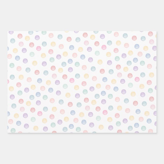 Weichpolka-Punkte - jeder Fall Geschenkpapier Set (Vorderseite)